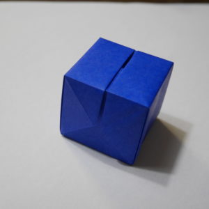 折り紙 ふた付き箱の作り方 1枚だけでかっちり閉まる