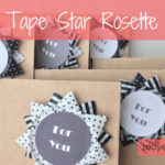 マスキングテープで作った星型のロゼット　Washi tape star rosette