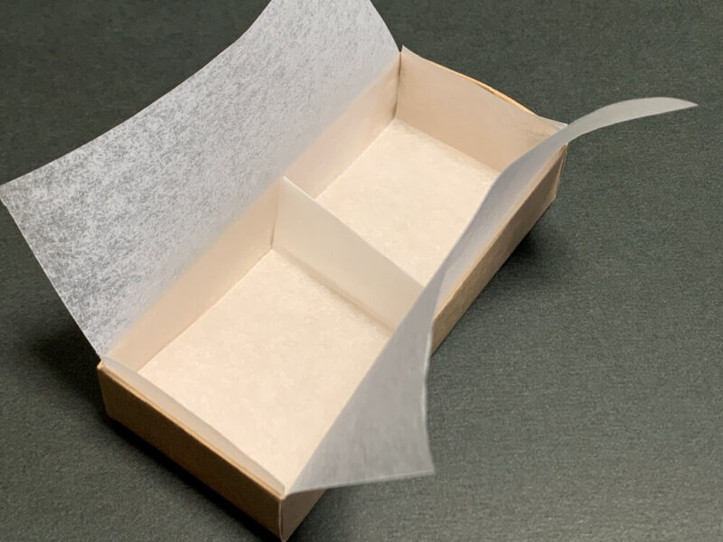 転写シートを使った生チョコを折り紙ボックスでラッピング