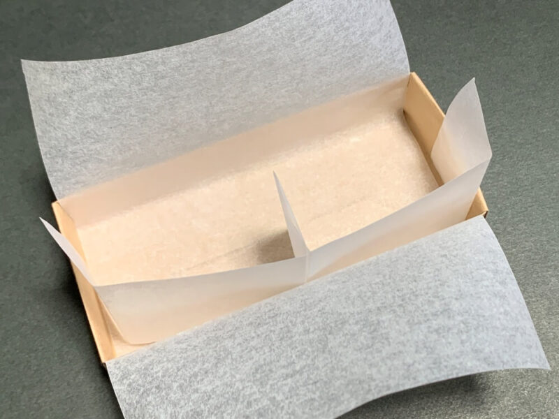 転写シートを使った生チョコを折り紙ボックスでラッピング